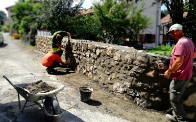 Montjoie – Reconstruction d’un mur en pierre bâties