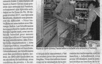 Irisse : L’Épicerie Sociale et Solidaire Itinérante fait parler d’elle sur la Dépêche !